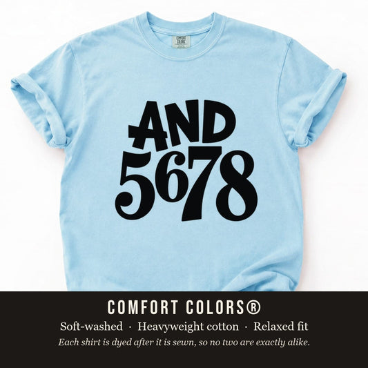 Chambray Comfort Colors flat lay