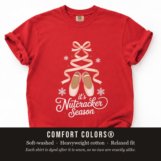 Red Comfort Colors flat lay