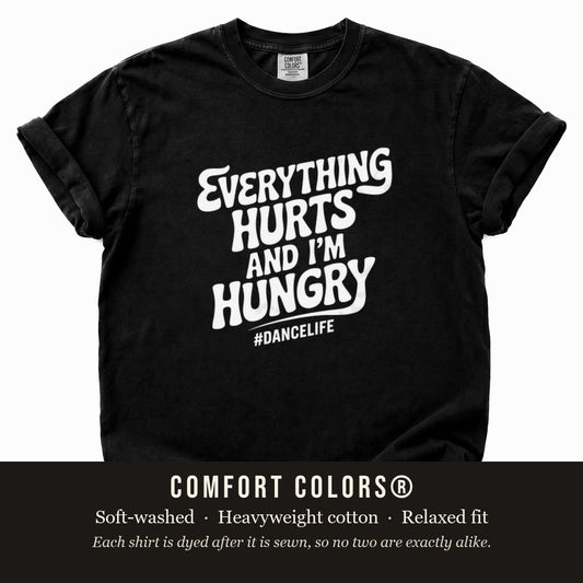 Black Comfort Colors flat lay