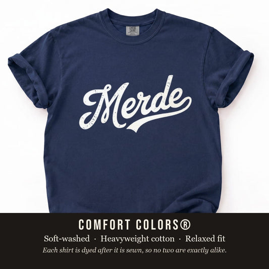 True Navy Comfort Colors flat lay