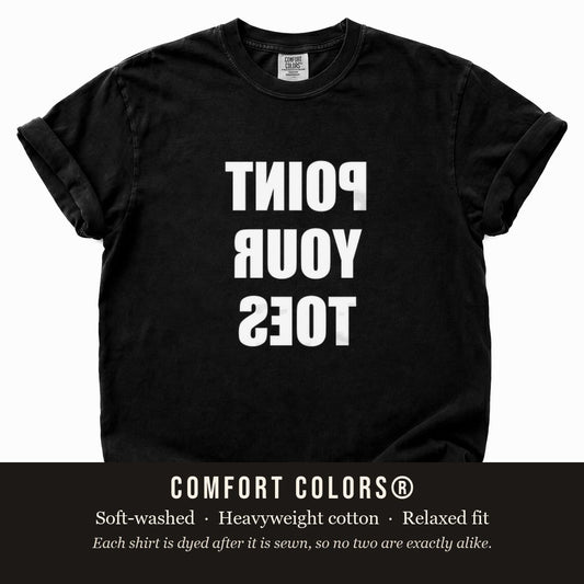 Black Comfort Colors flat lay