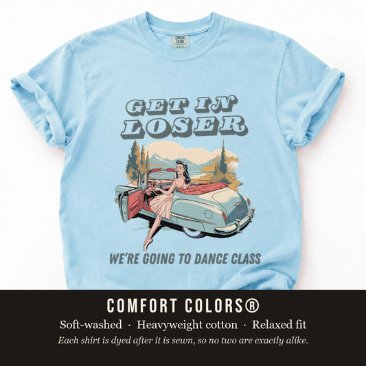 Chambray Comfort Colors flat lay
