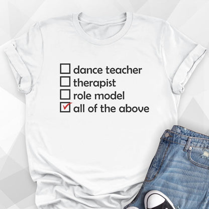 Dance Teacher Checklist T-shirt
