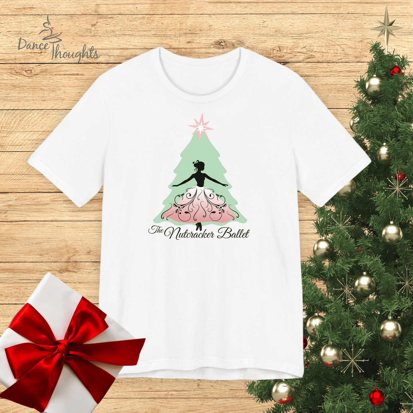 Nutcracker Christmas Tree Design T-shirt