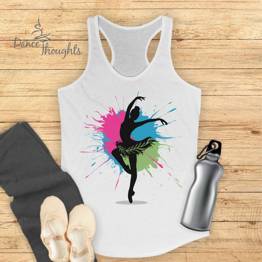 Retro Paint Splatter Dance Tank Top