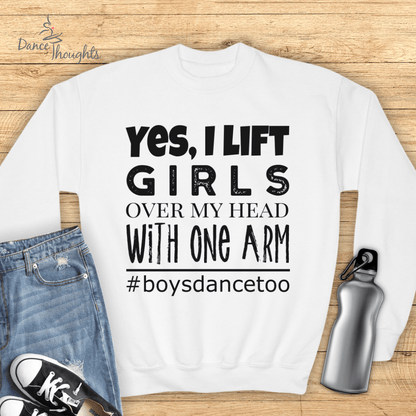 KIDS Yes I Lift. Girls. With One Arm Sweatshirt