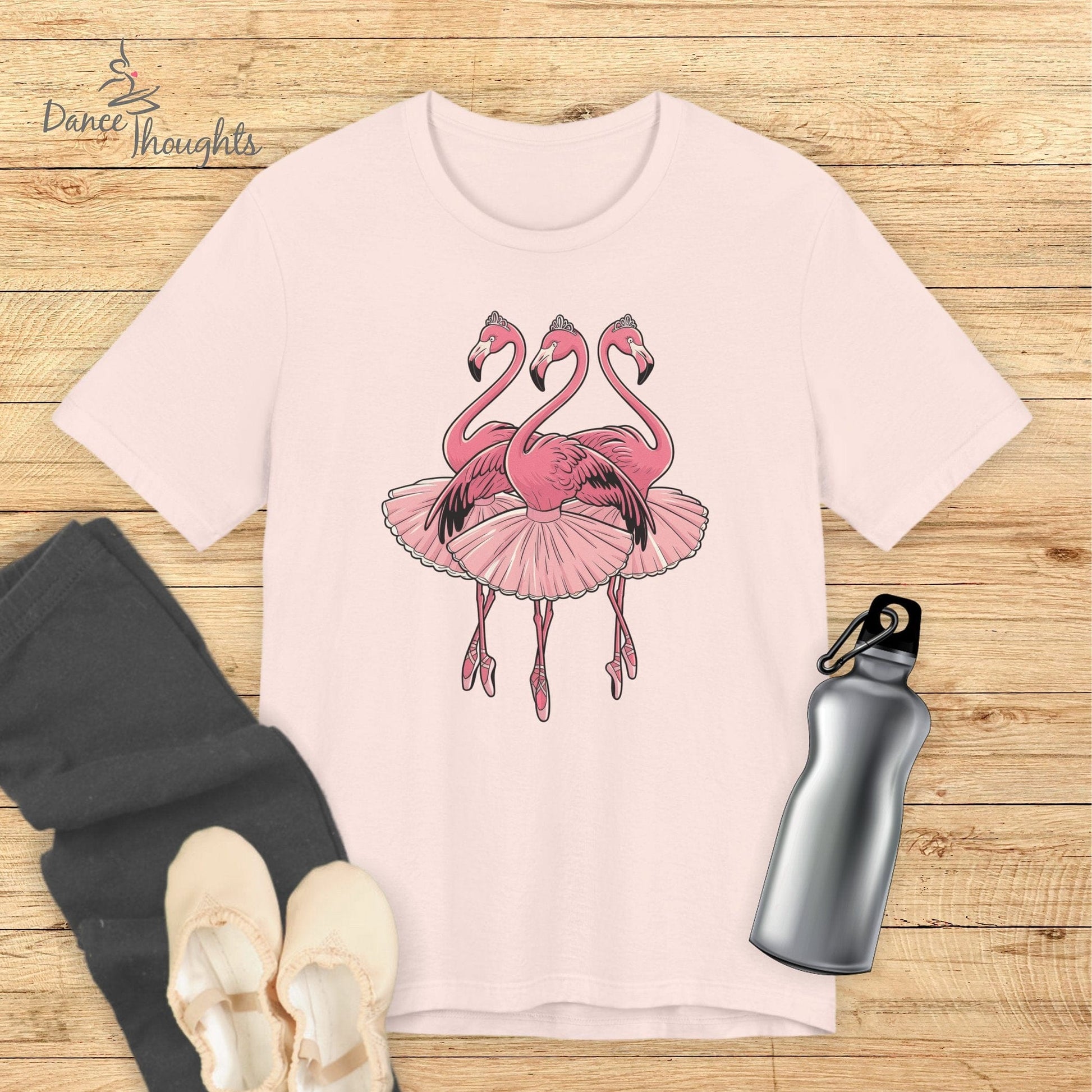 Ballerina Flamingos T-shirt-T-Shirt-Dance Thoughts