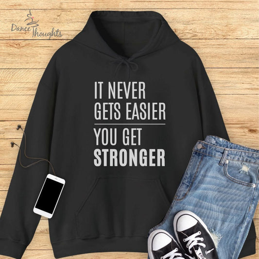 It Never Gets Easier Hoodie-Hoodie-Dance Thoughts