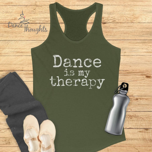 Dance Is My Therapy Tank Top-Tank Top-Dance Thoughts