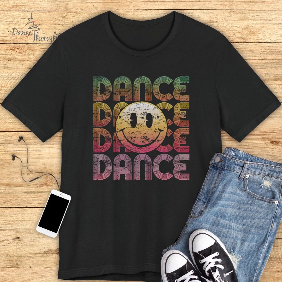 Retro Neon Smiley T-shirt-T-Shirt-Dance Thoughts