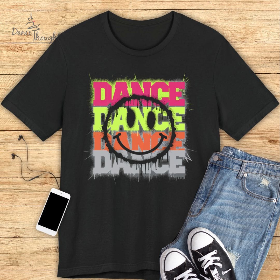 Graffiti Smiley Face T-shirt-T-Shirt-Dance Thoughts