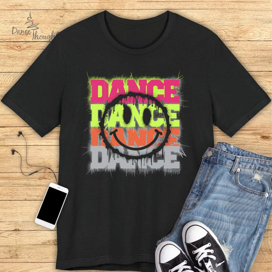 Graffiti Smiley Face T-shirt-T-Shirt-Dance Thoughts