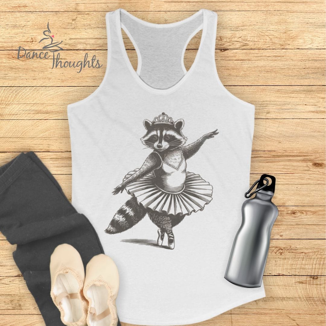 Raccoon Ballerina Tank Top-Tank Top-Dance Thoughts