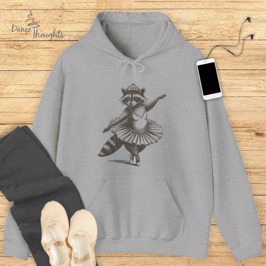 Raccoon Ballerina Hoodie-Hoodie-Dance Thoughts