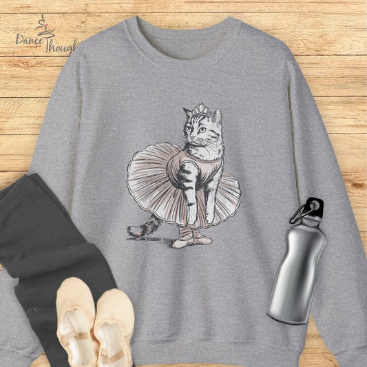 Ballet Cat Sweatshirt-Sweatshirt-Dance Thoughts