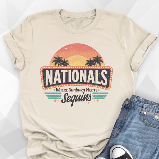 Sunburn Meets Sequins T-shirt