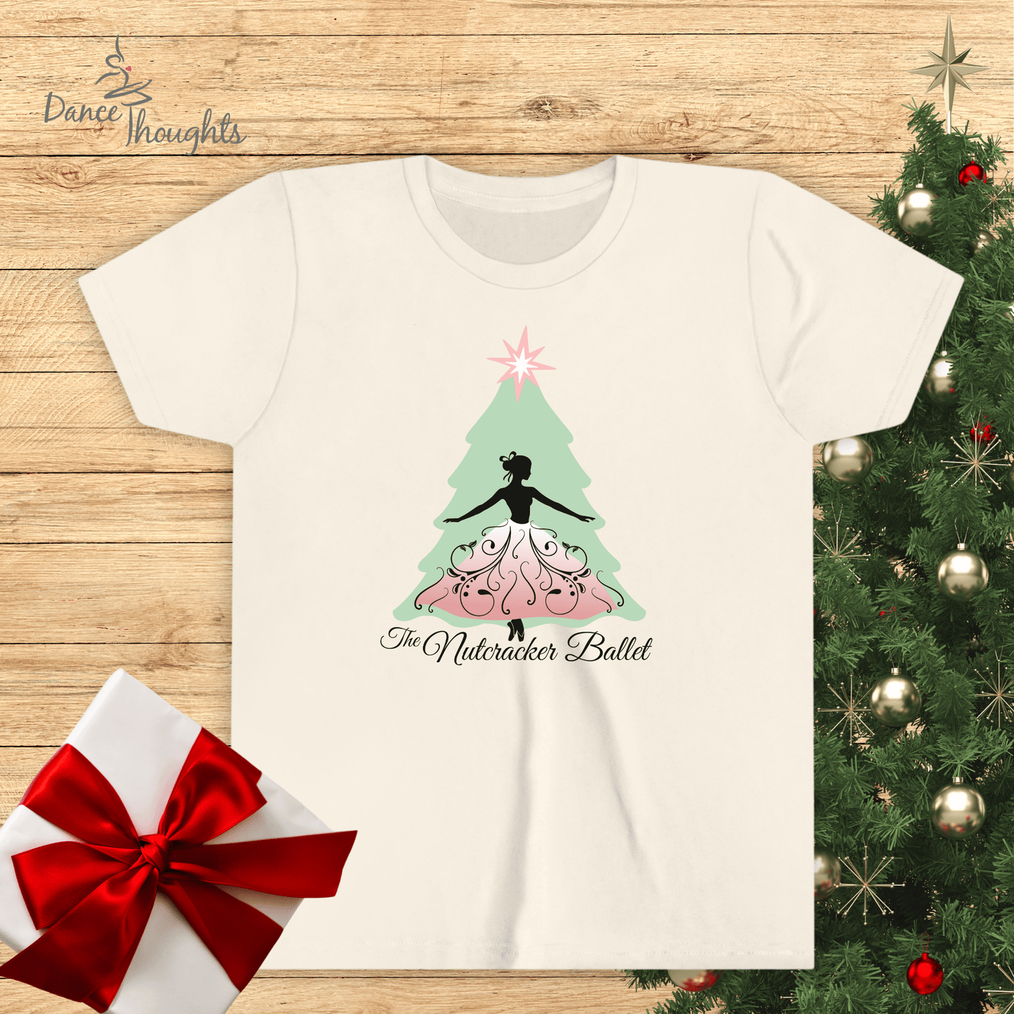 KIDS Nutcracker Christmas Tree Design T-shirt