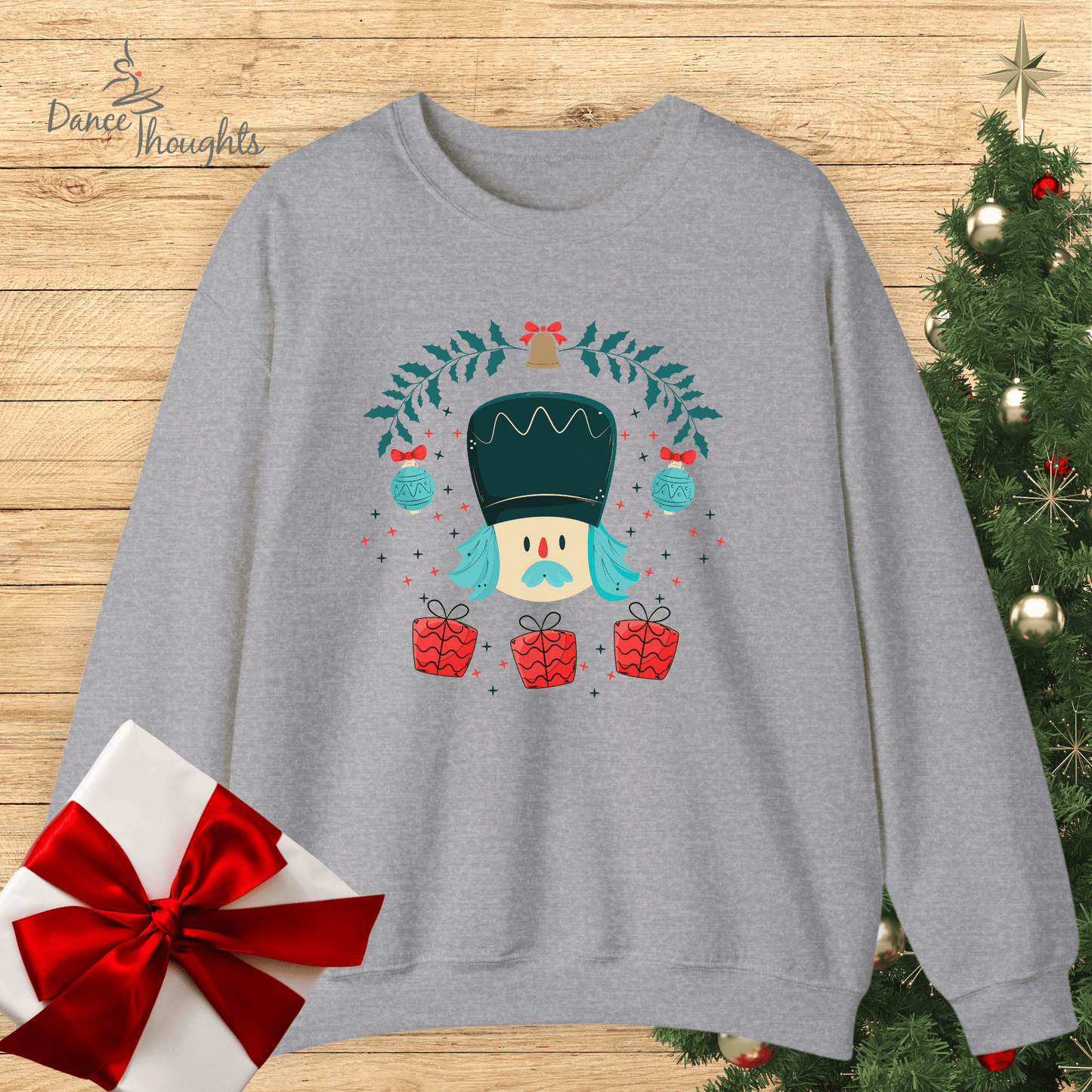 Modern Teal Nutcracker Design, Sweatshirt