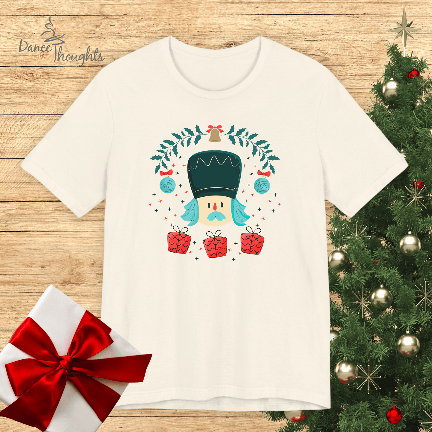 Modern Teal Nutcracker Design, T-shirt