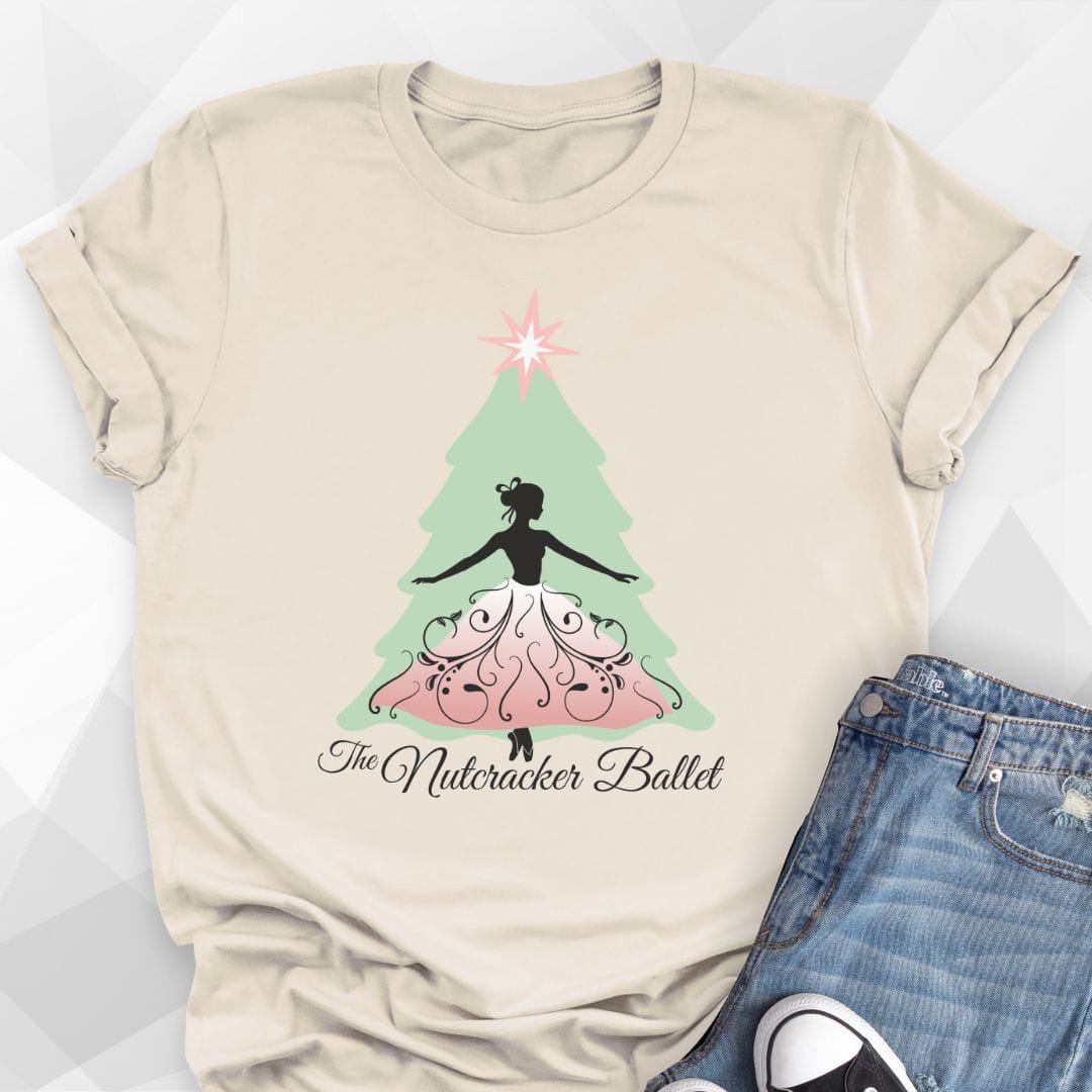 Nutcracker Christmas Tree Design T-shirt