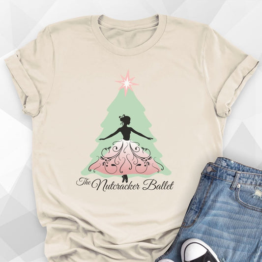 Nutcracker Christmas Tree Design T-shirt