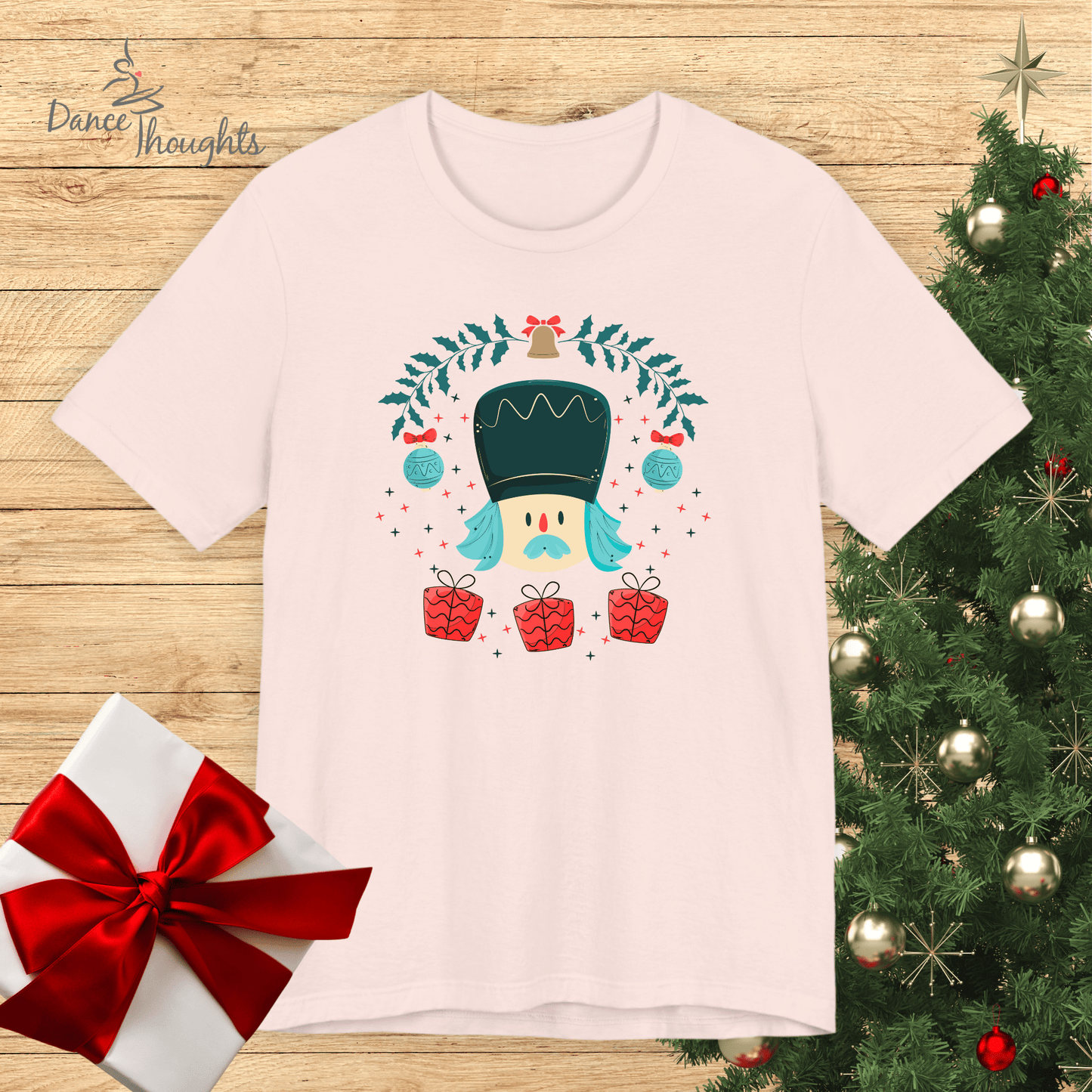 Modern Teal Nutcracker Design, T-shirt