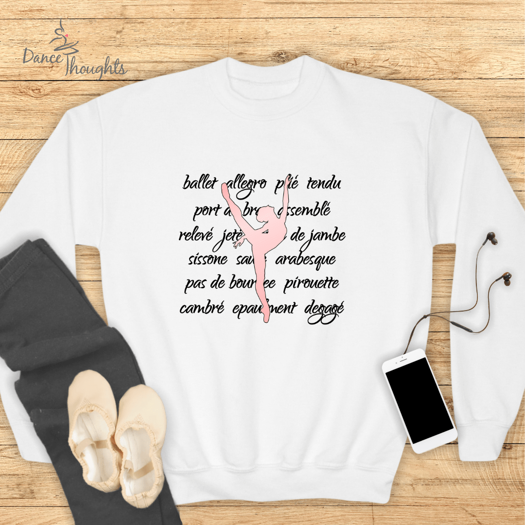 KIDS Ballet Terminology Sweatshirt