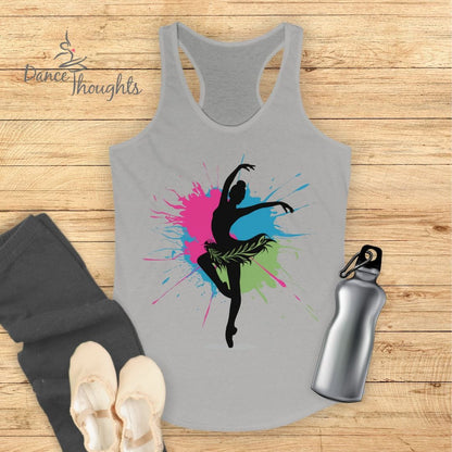 Retro Paint Splatter Dance Tank Top