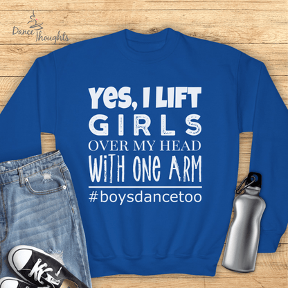 KIDS Yes I Lift. Girls. With One Arm Sweatshirt