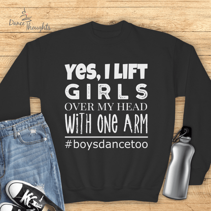 KIDS Yes I Lift. Girls. With One Arm Sweatshirt