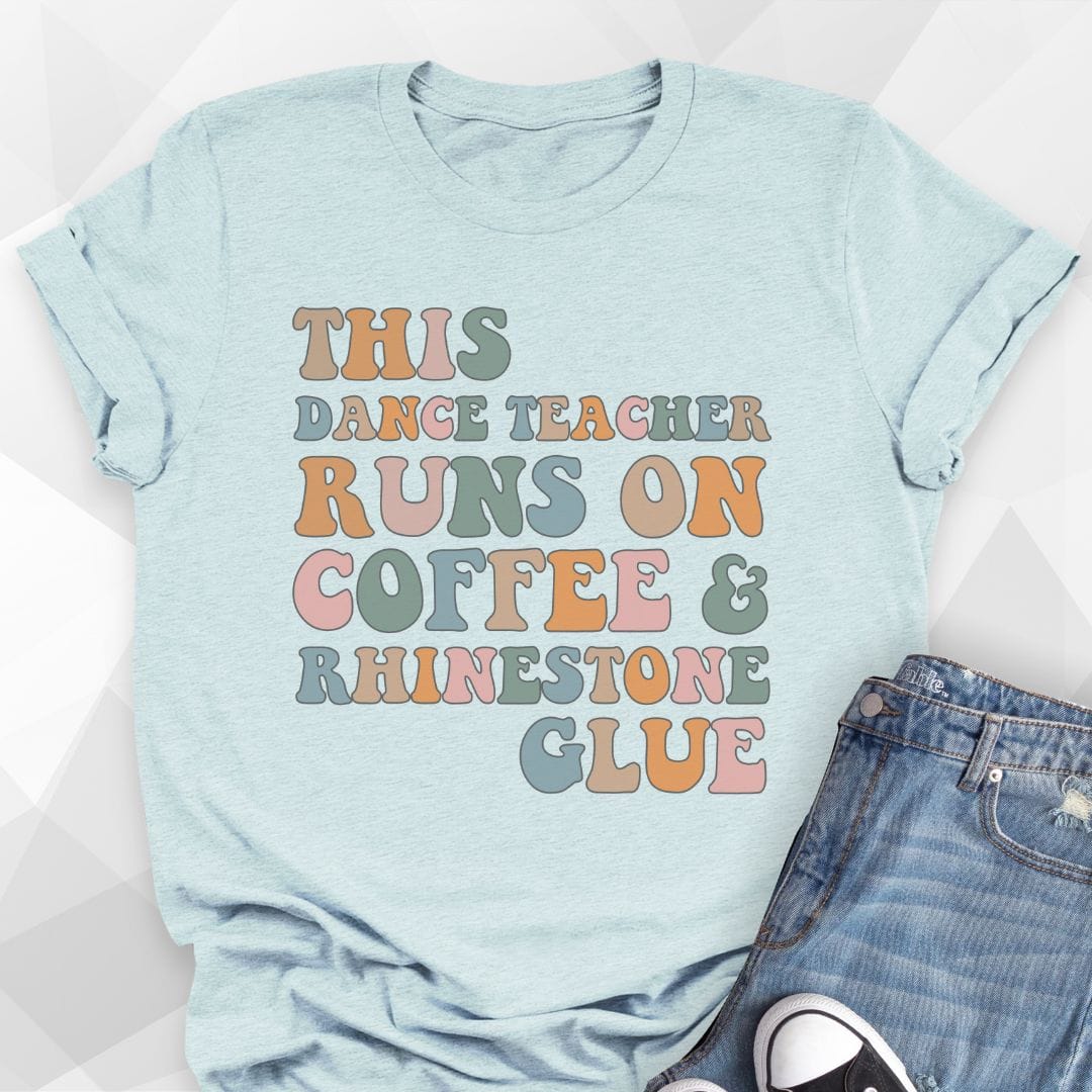 Coffee and Rhinestone Glue T-shirt