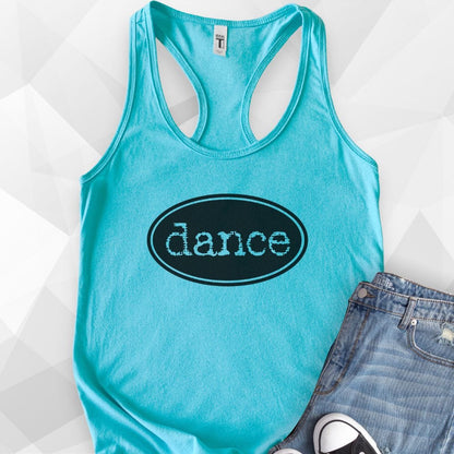 Classic Dance Oval Tank Top - Solid Tahiti Blue
