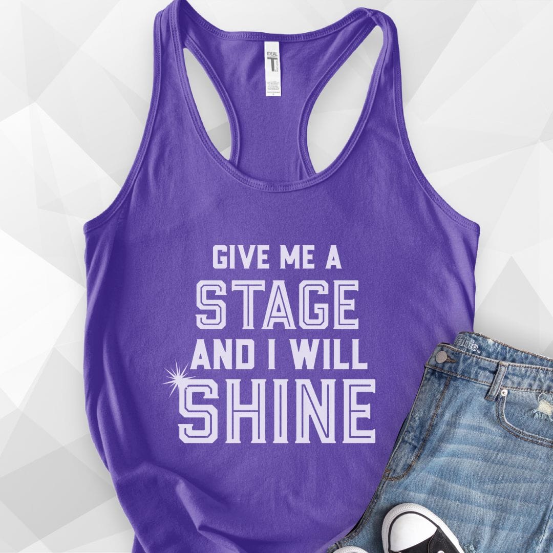 Give Me A Stage Tank Top - purple rush