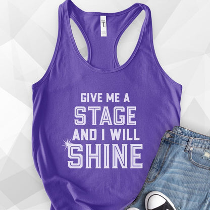 Give Me A Stage Tank Top - purple rush