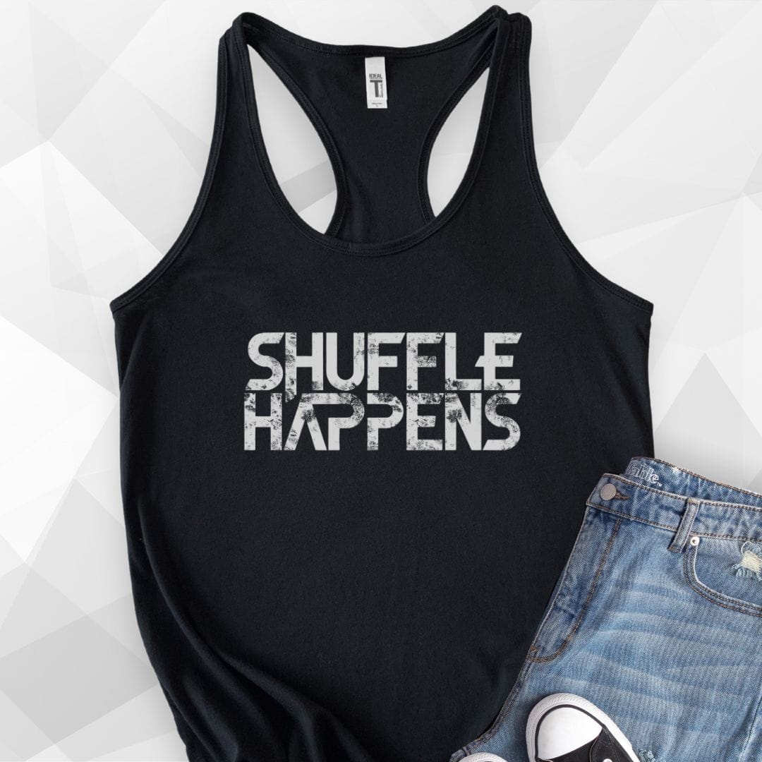 Shuffle Happens Tank Top - Solid Black