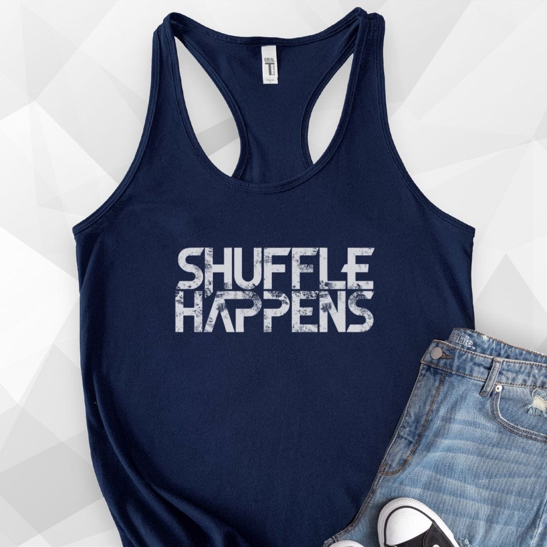 Shuffle Happens Tank Top - Solid Midnight Navy