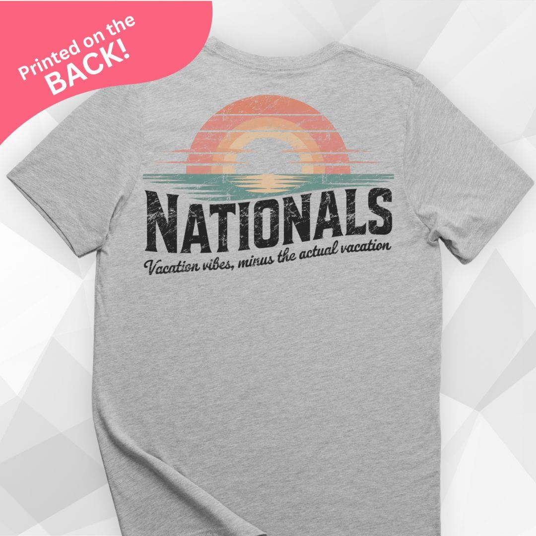 Nationals Back Print Athletic Heather