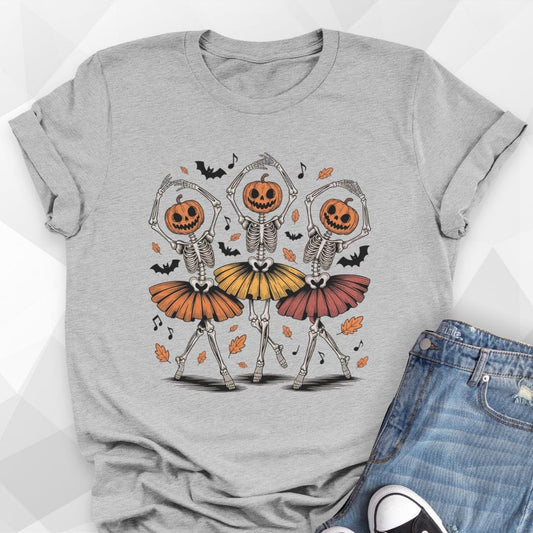 Dancing Skeletons T-shirt - athletic heather