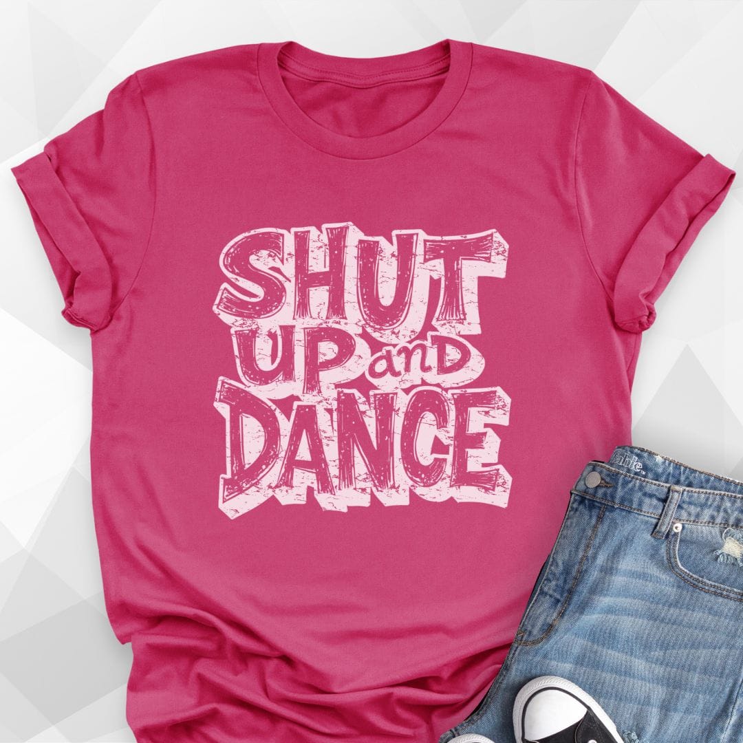 Shut Up and Dance T-shirt - berry