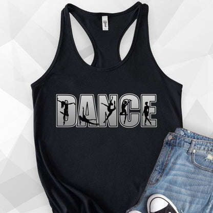 Dance Silhouettes Tank Top - black