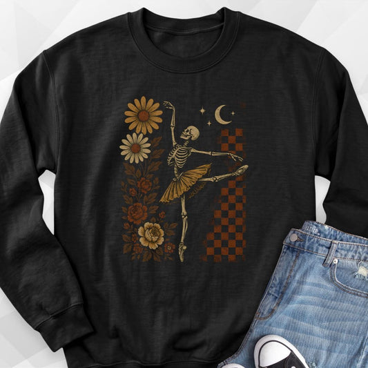 Retro Skeleton Ballerina Sweatshirt