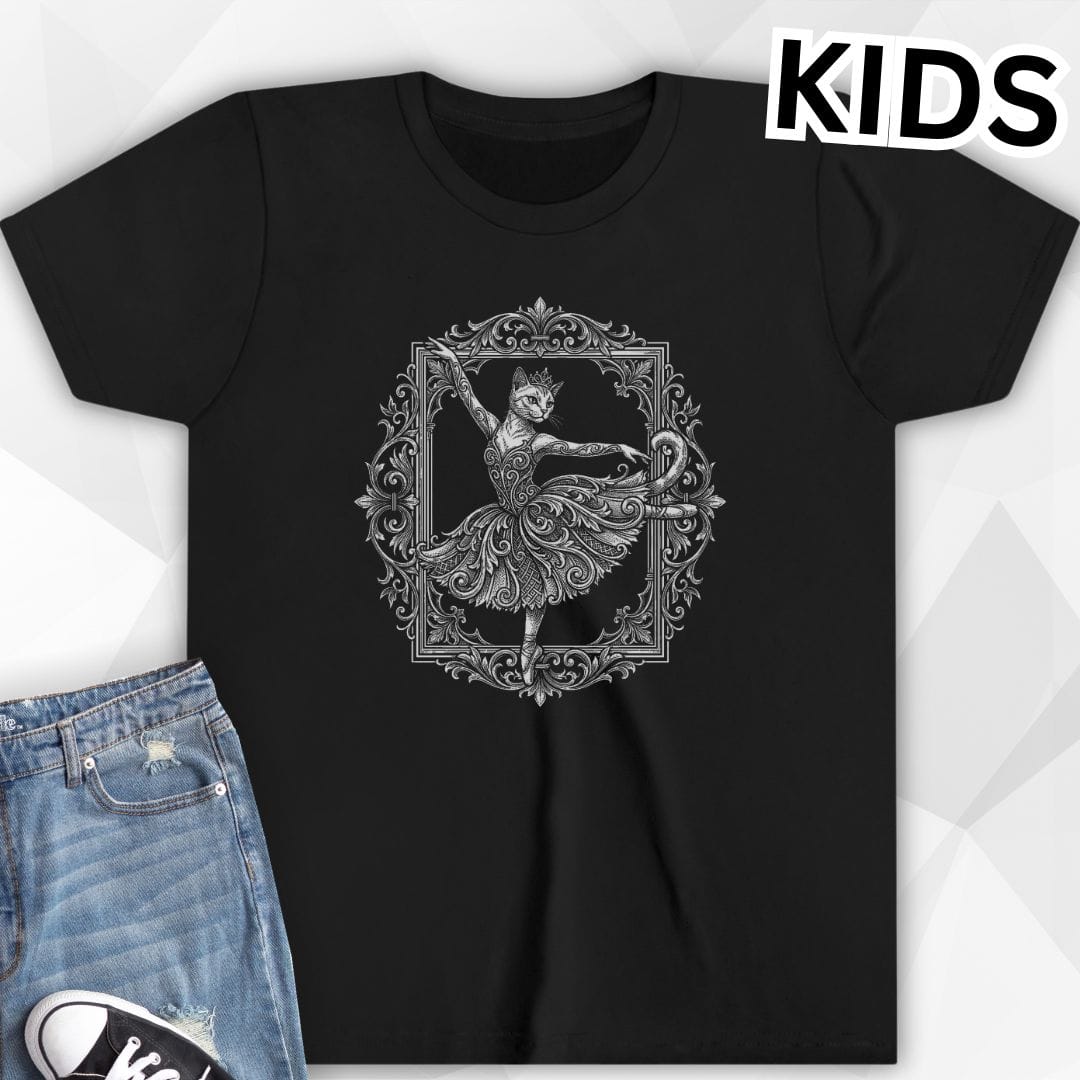 KIDS Elegant Ballerina Cat T-Shirt