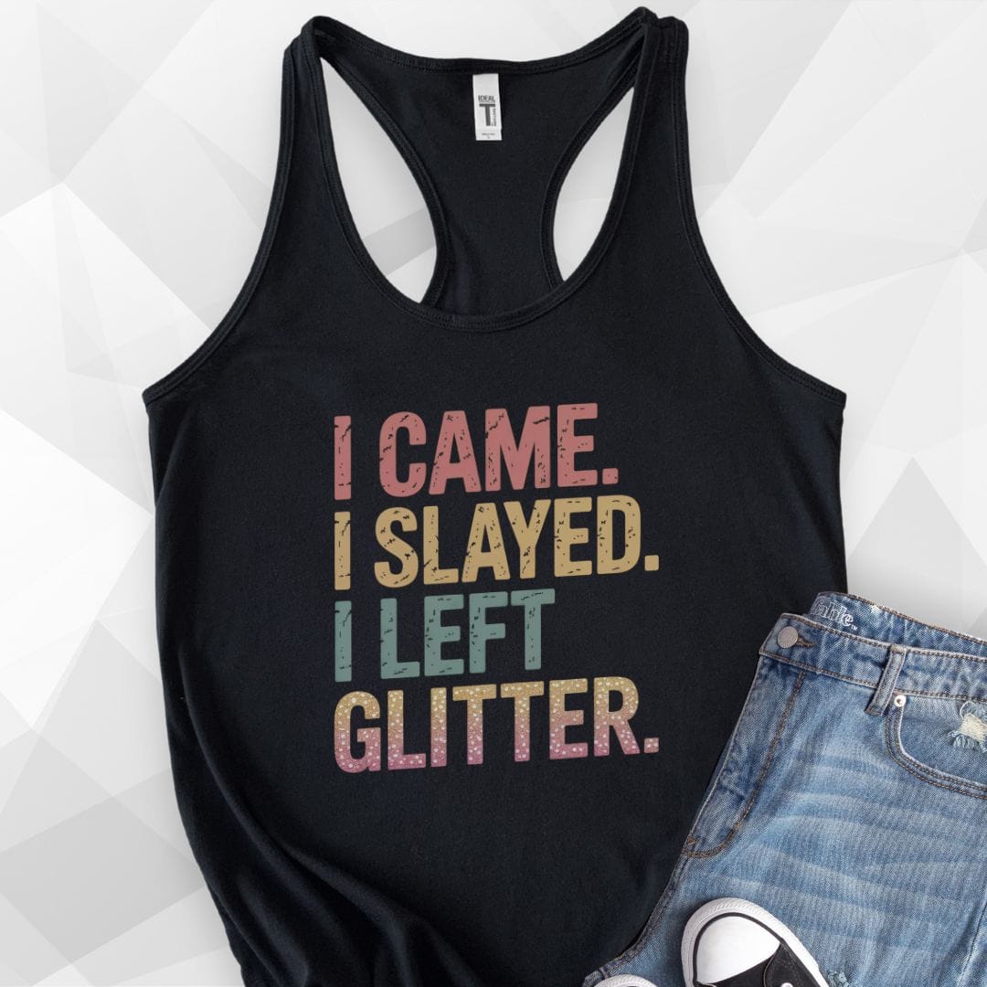 I Left Glitter Tank Top - black.jpg