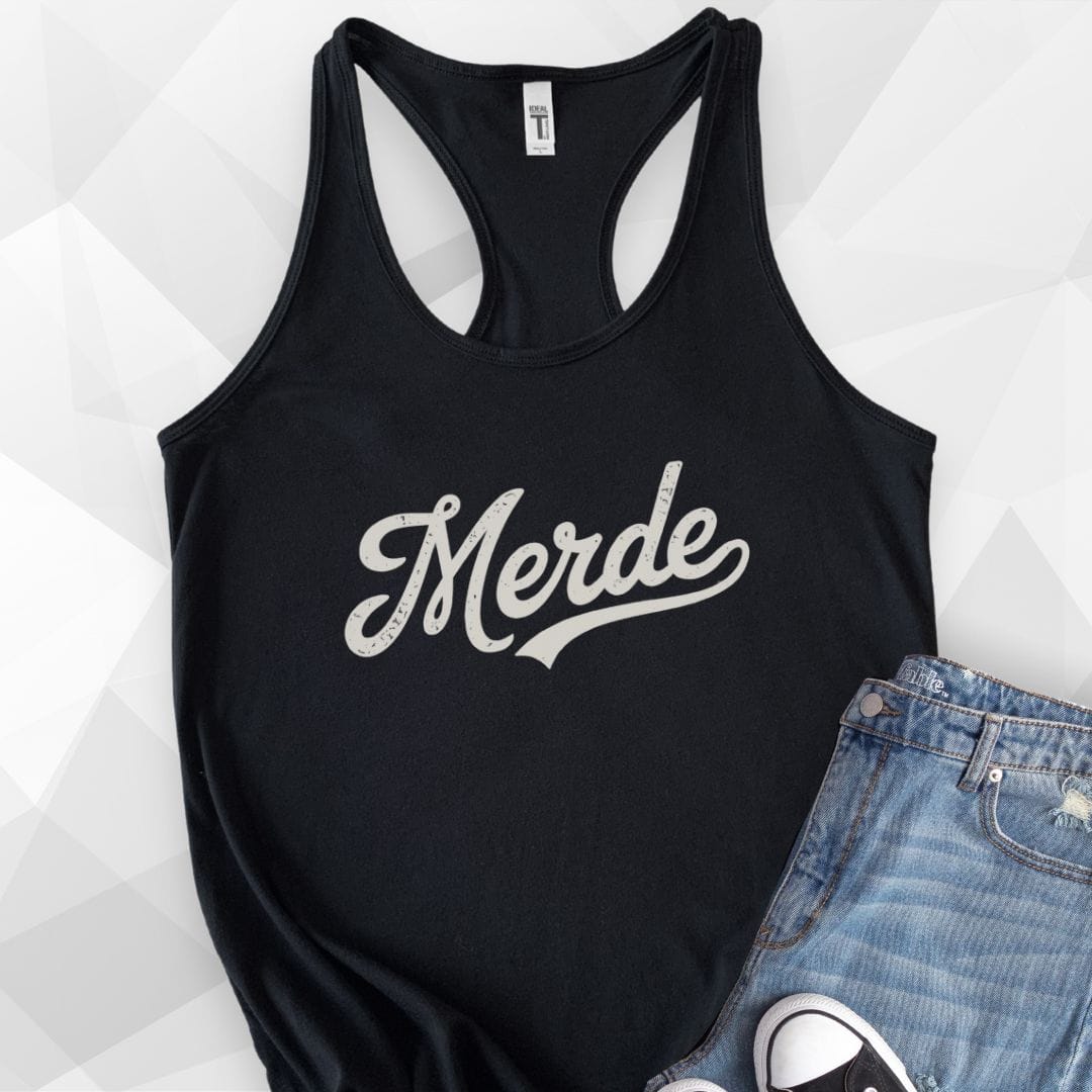 Merde Tank Top - Solid Black