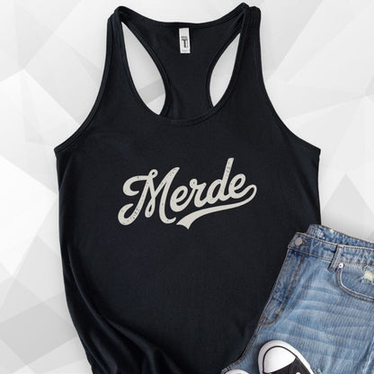 Merde Tank Top - Solid Black