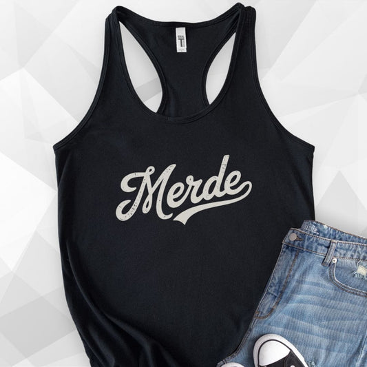 Merde Tank Top - Solid Black
