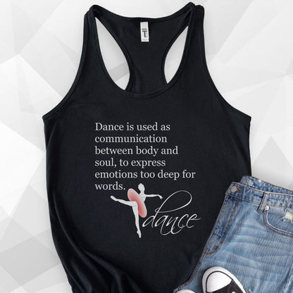 Inspirational Dance Quote Tank Top - black.jpg