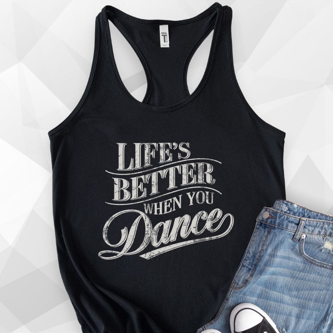 Life's Better Tank Top - Solid Black