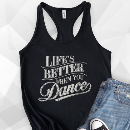 Life's Better Tank Top - Solid Black