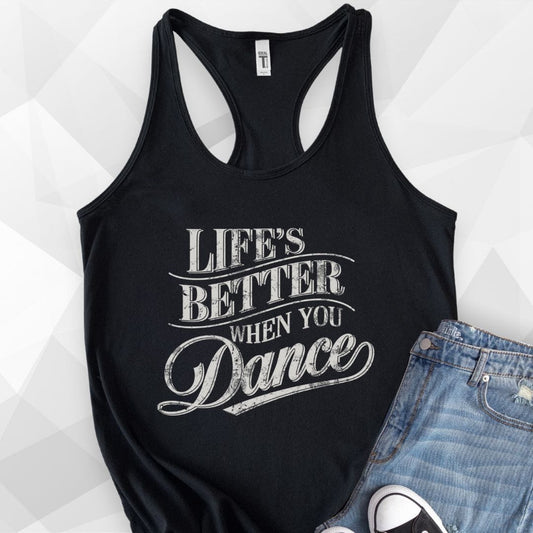 Life's Better Tank Top - Solid Black